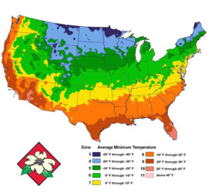 Hardiness Zone Map | Faron Green Nursery